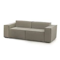 Divano elegante tortora 220x95x70h cm - Lepidolite