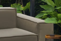 Divano elegante tortora 220x95x70h cm - Lepidolite