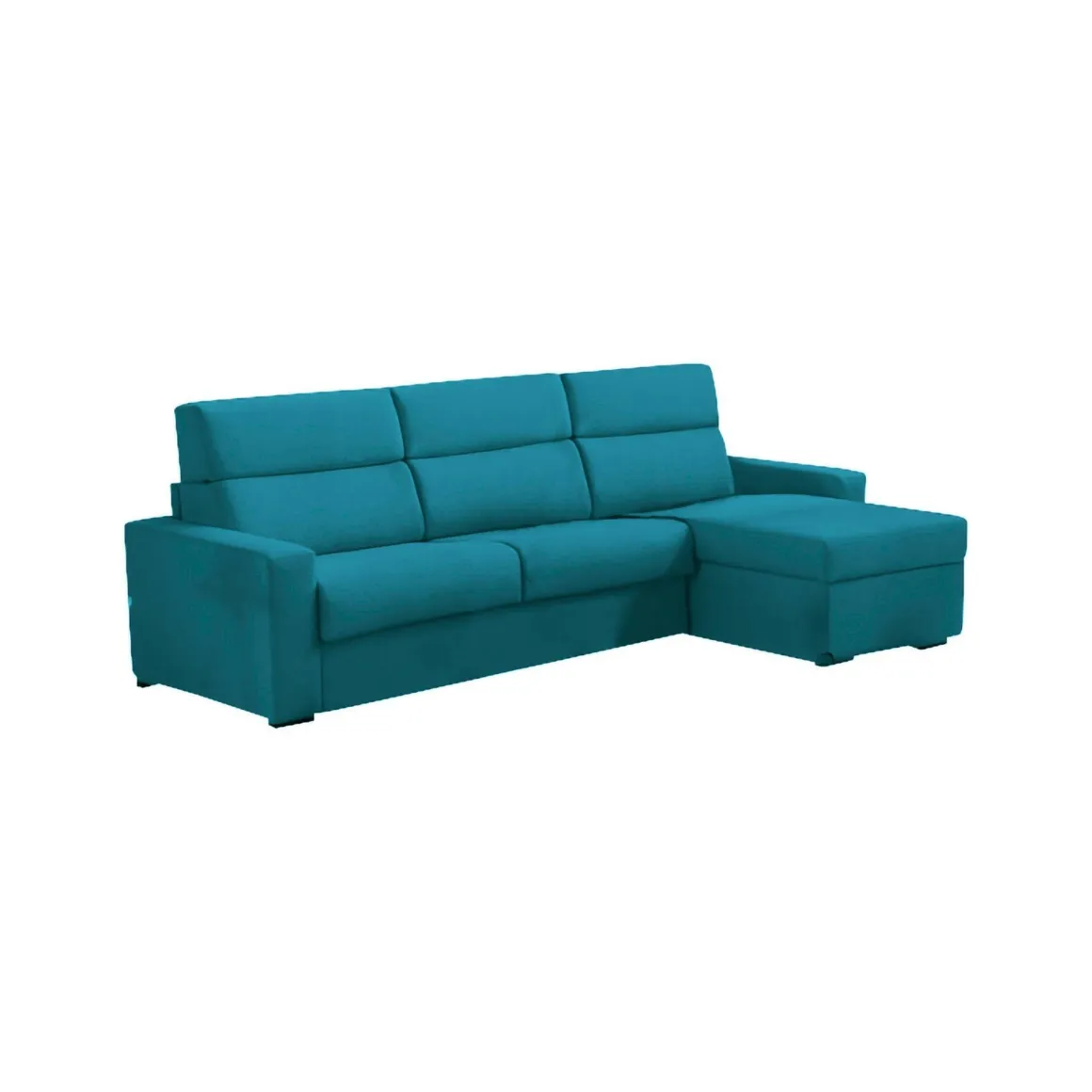 Divani Angolari|Divani Fissi Con Penisola > Dmora Divano Fisso con Penisola Sfoderabile Reversibile 285x160 cm, Idrorepellente Multiposizione Made in Italy - Ceto Azzurro