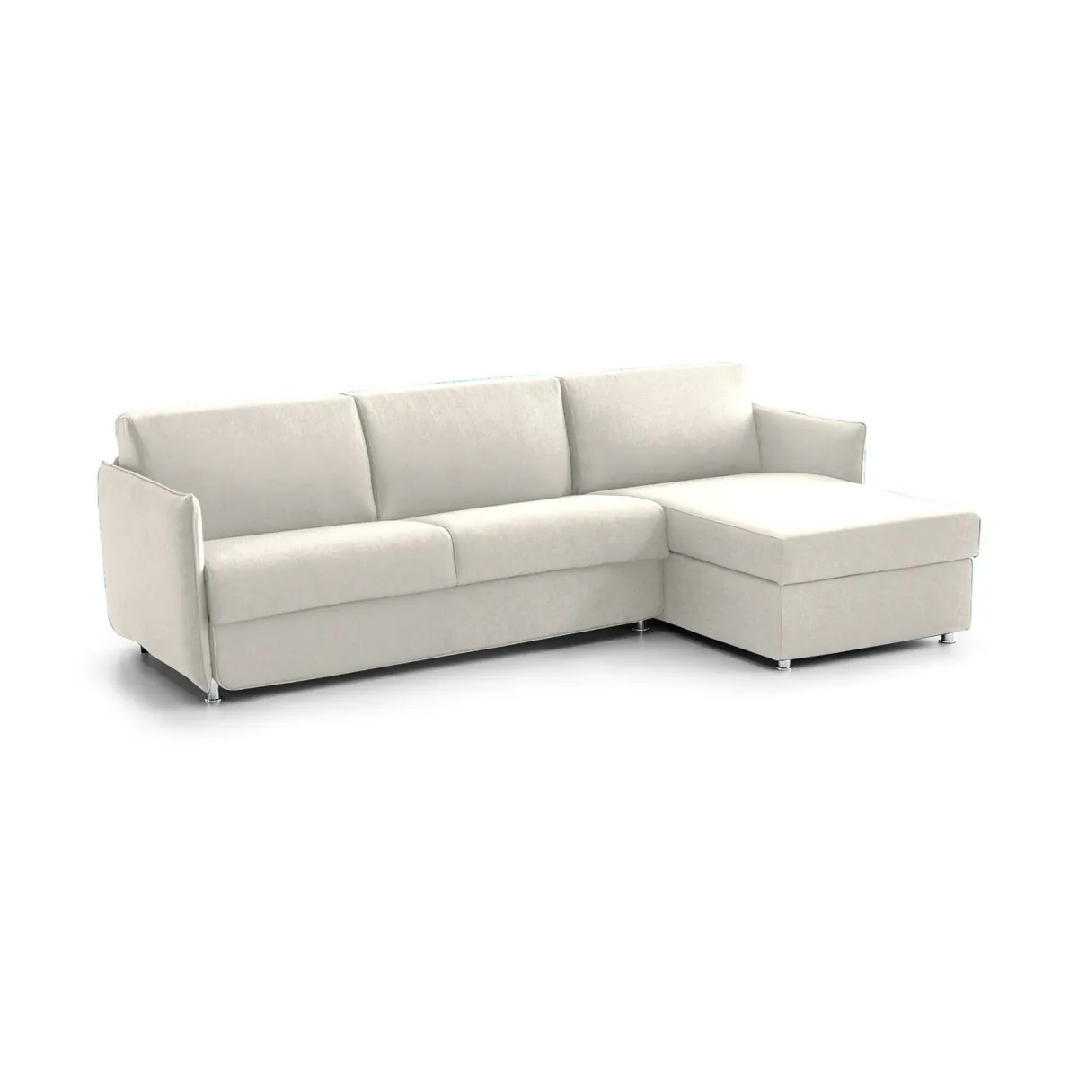 Divani Angolari|Divani Fissi Con Penisola > Dmora Divano Fisso con Penisola Sfoderabile Reversibile 260x160 cm, Idrorepellente Multiposizione Made in Italy - Posina Beige