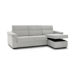 Divani Angolari|Divani Fissi Con Penisola > Dmora Divano Fisso con Penisola Sfoderabile Idrorepellente 285x160 cm, Lavabile Made in Italy - Cintano Grigio Chiaro