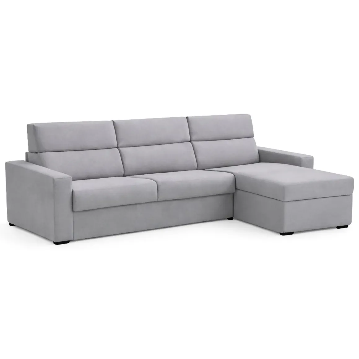 Divani Angolari|Divani Fissi Con Penisola > Dmora Divano Fisso con Penisola Sfoderabile Reversibile 285x160 cm, Idrorepellente Multiposizione Made in Italy - Ceto Grigio
