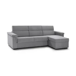 Divani Fissi Con Penisola > Dmora Divano Fisso con Penisola  Sfoderabile Reversibile 260x160 cm, Idrorepellente Multiposizione Made in Italy - Posina Grigio Tortora