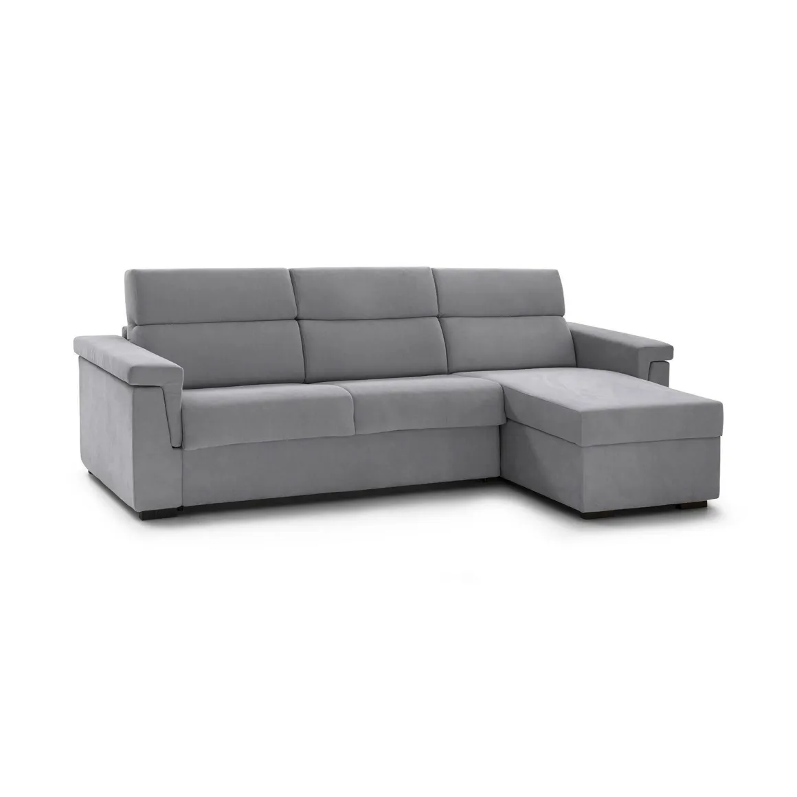 Divani Fissi Con Penisola > Dmora Divano Fisso con Penisola Sfoderabile Reversibile 260x160 cm, Idrorepellente Multiposizione Made in Italy - Posina Grigio Tortora
