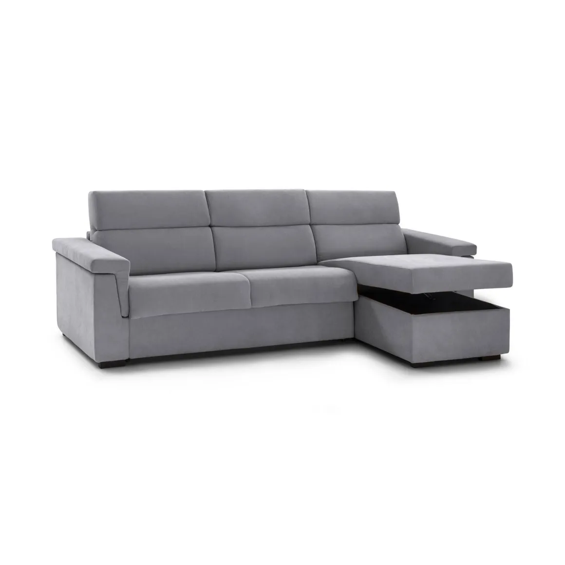 Divani Fissi Con Penisola > Dmora Divano Fisso con Penisola Sfoderabile Reversibile 260x160 cm, Idrorepellente Multiposizione Made in Italy - Posina Grigio Tortora