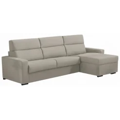Divani Fissi Con Penisola > Dmora Divano Fisso con Penisola  Sfoderabile Reversibile 285x160 cm, Idrorepellente Multiposizione Made in Italy - Ceto Grigio Tortora