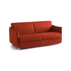 Divani Fissi 2 Posti > Dmora Divano Fisso 2 Posti Sfoderabile Idrorepellente 180x95x100h cm, Lavabile Made in Italy - Vialfre Arancione