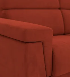Divani Fissi 2 Posti > Dmora Divano Fisso 2 Posti Sfoderabile Idrorepellente 205x95x100h cm, Lavabile Made in Italy - Gorreto Arancione