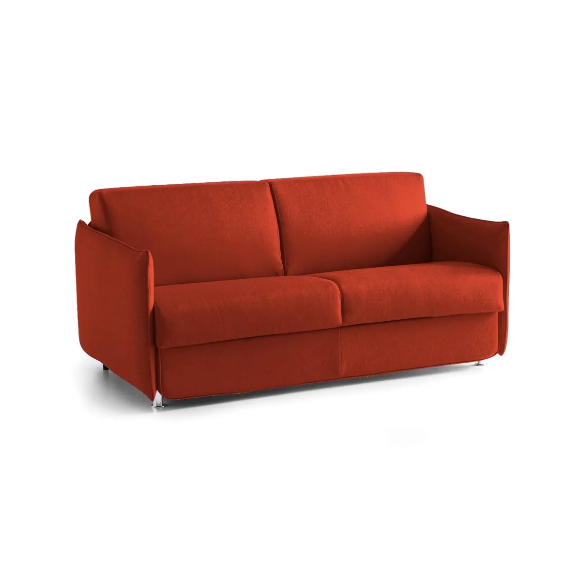 Divani Fissi 3 Posti > Dmora Divano Fisso 3 Posti Sfoderabile Lavabile 200x95 cm, Braccioli Made in Italy - Severo Arancione