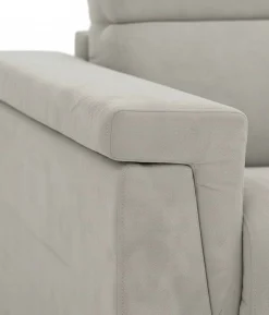 Divano Fisso 2 Posti Beige Sfoderabile Idrorepellente 185x95x100h cm, Lavabile Made in Italy - Lapio
