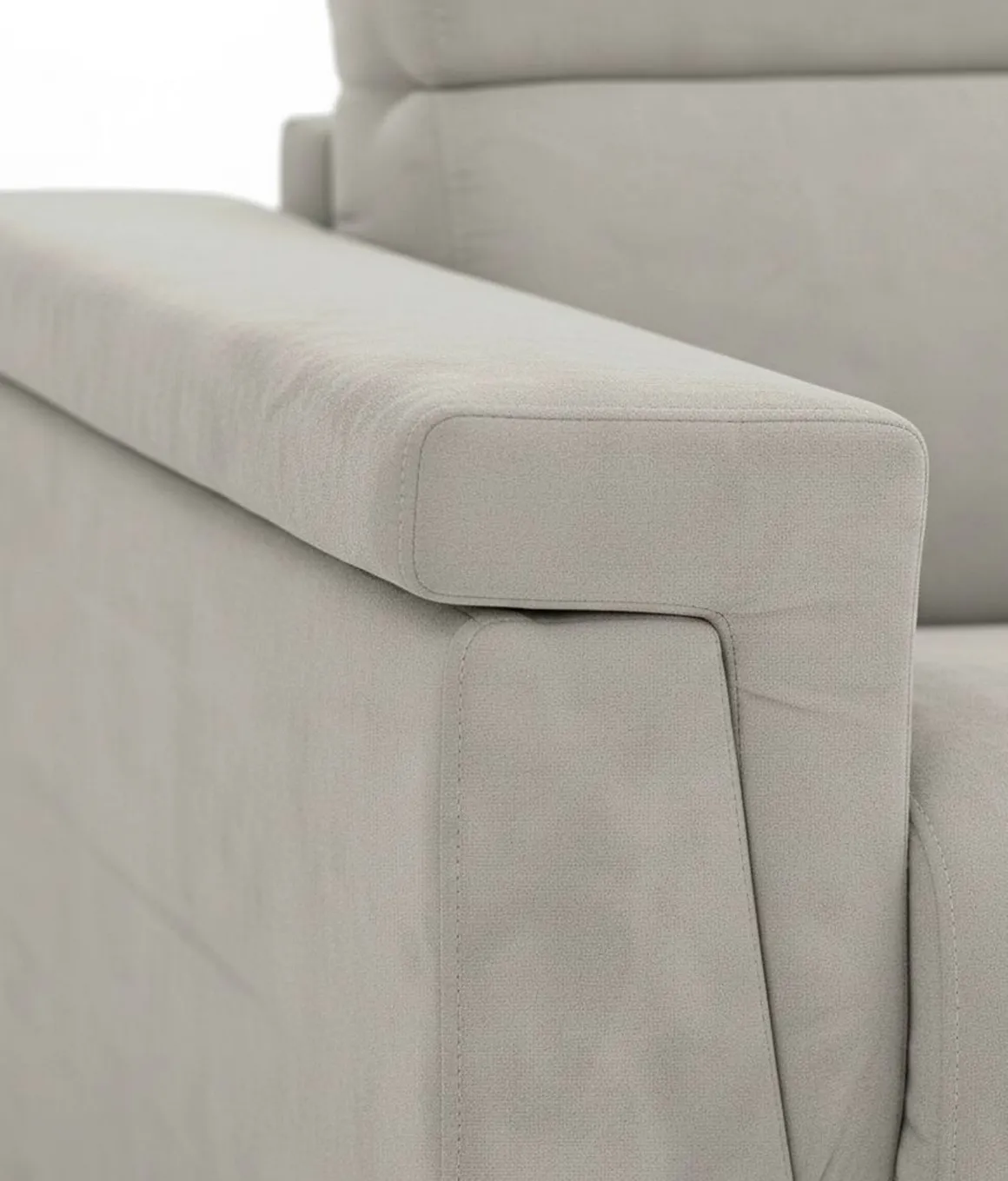 Divano Fisso 2 Posti Beige Sfoderabile Idrorepellente 185x95x100h cm, Lavabile Made in Italy - Lapio