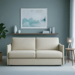 Divani Fissi 3 Posti > Dmora Divano Fisso 3 Posti Sfoderabile Lavabile 200x95 cm, Braccioli Made in Italy - Severo Beige
