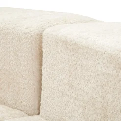 Divani Fissi 2 Posti > Dmora Divano Fisso 2 Posti Bianco Crema oro Effetto Velluto Trapuntato Cuscini Inclusi 130x83x91h cm, Braccioli - Diskit Oro, Bianco Crema