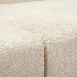 Divani Fissi 2 Posti > Dmora Divano Fisso 2 Posti Bianco Crema oro Effetto Velluto Trapuntato Cuscini Inclusi 130x83x91h cm, Braccioli - Diskit Oro, Bianco Crema