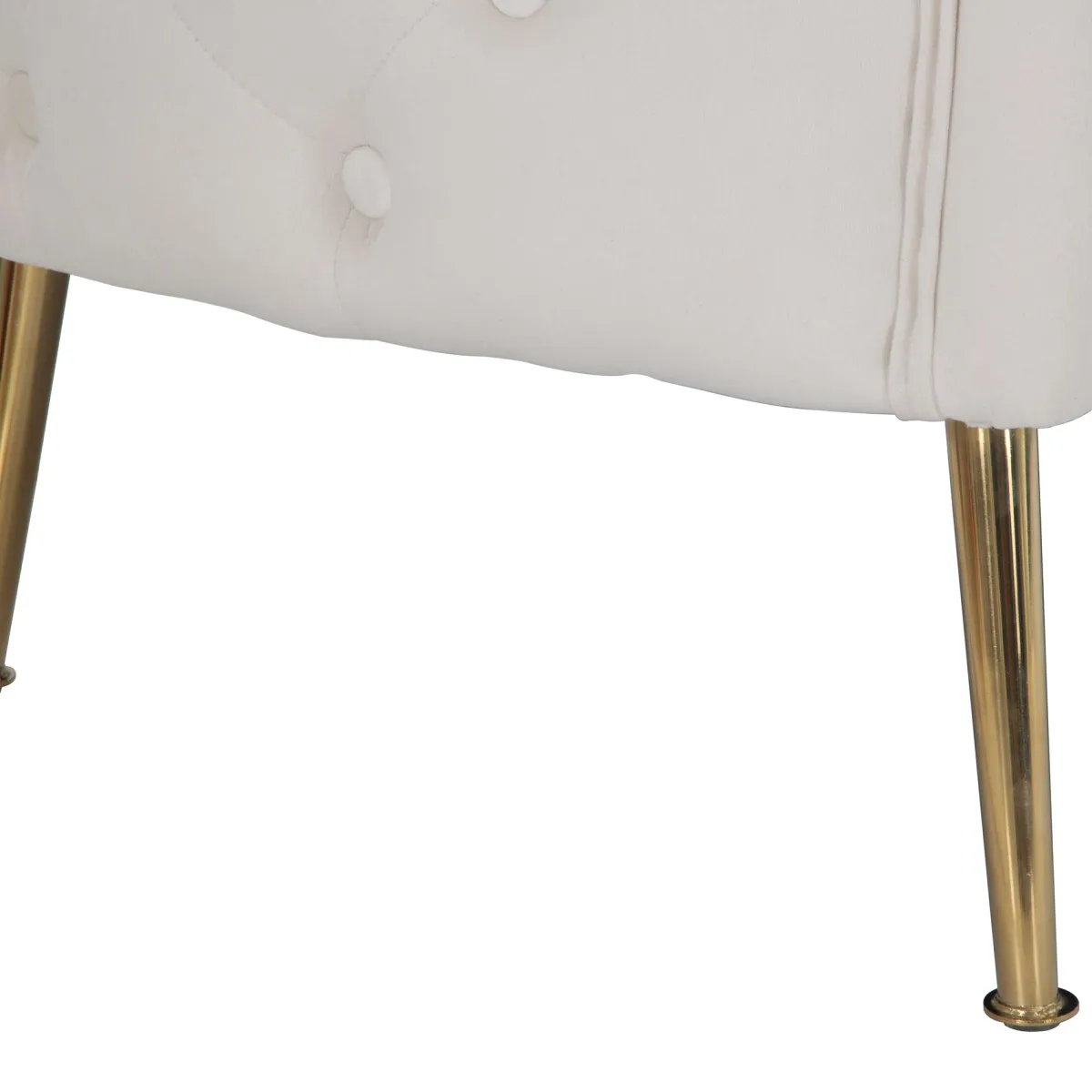 Divani Fissi 2 Posti > Dmora Divano Fisso 2 Posti Bianco oro Effetto Velluto Cuscini Inclusi 127x74x71h cm, Braccioli - Dingle Oro, Bianco