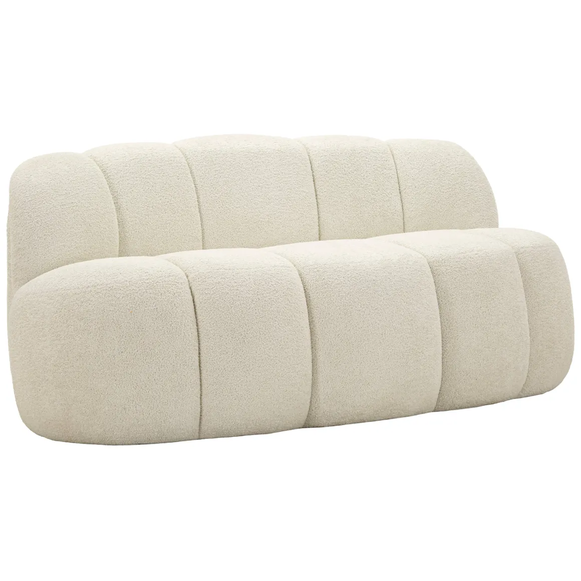 Divano Fisso 2 Posti Bianco Posti a Sedere 2 Materiale Struttura in Legno Nobilitato 82x58x147h cm, Altezza Seduta 40 cm - Alchi