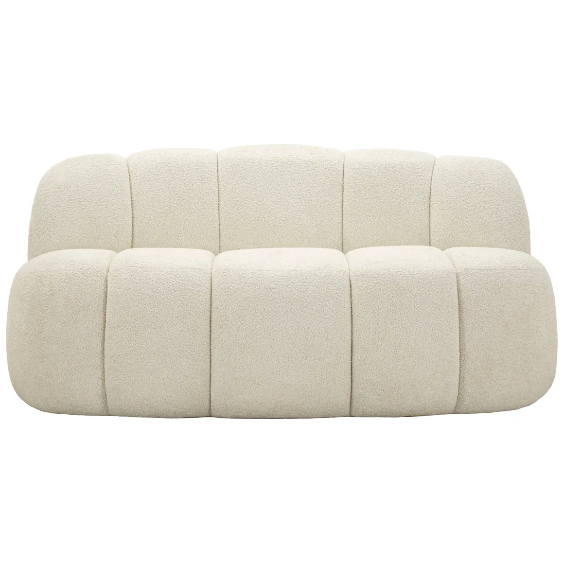 Divano Fisso 2 Posti Bianco Posti a Sedere 2 Materiale Struttura in Legno Nobilitato 82x58x147h cm, Altezza Seduta 40 cm - Alchi