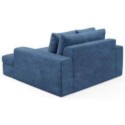 Divani Fissi 2 Posti > Dmora Divano Fisso 2 Posti Cuscini Sfoderabili Braccioli 162x167x86h cm, Posti a Sedere 2 - Comazzo Blu