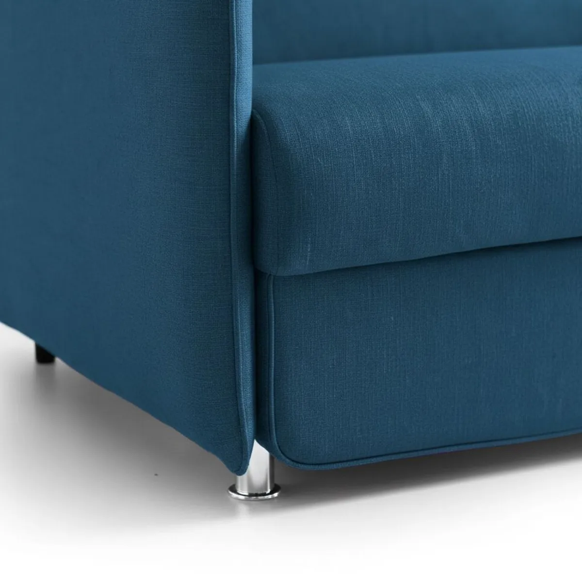 Divani Fissi 2 Posti > Dmora Divano Fisso 2 Posti Sfoderabile Idrorepellente 160x95x90h cm, Lavabile Made in Italy - Monleale Blu