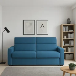 Divani Fissi 2 Posti > Dmora Divano Fisso 2 Posti Sfoderabile Idrorepellente 205x95x100h cm, Lavabile Made in Italy - Flaibano Blu