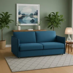 Divani Fissi 3 Posti > Dmora Divano Fisso 3 Posti Sfoderabile Lavabile 200x95 cm, Braccioli Made in Italy - Severo Blu