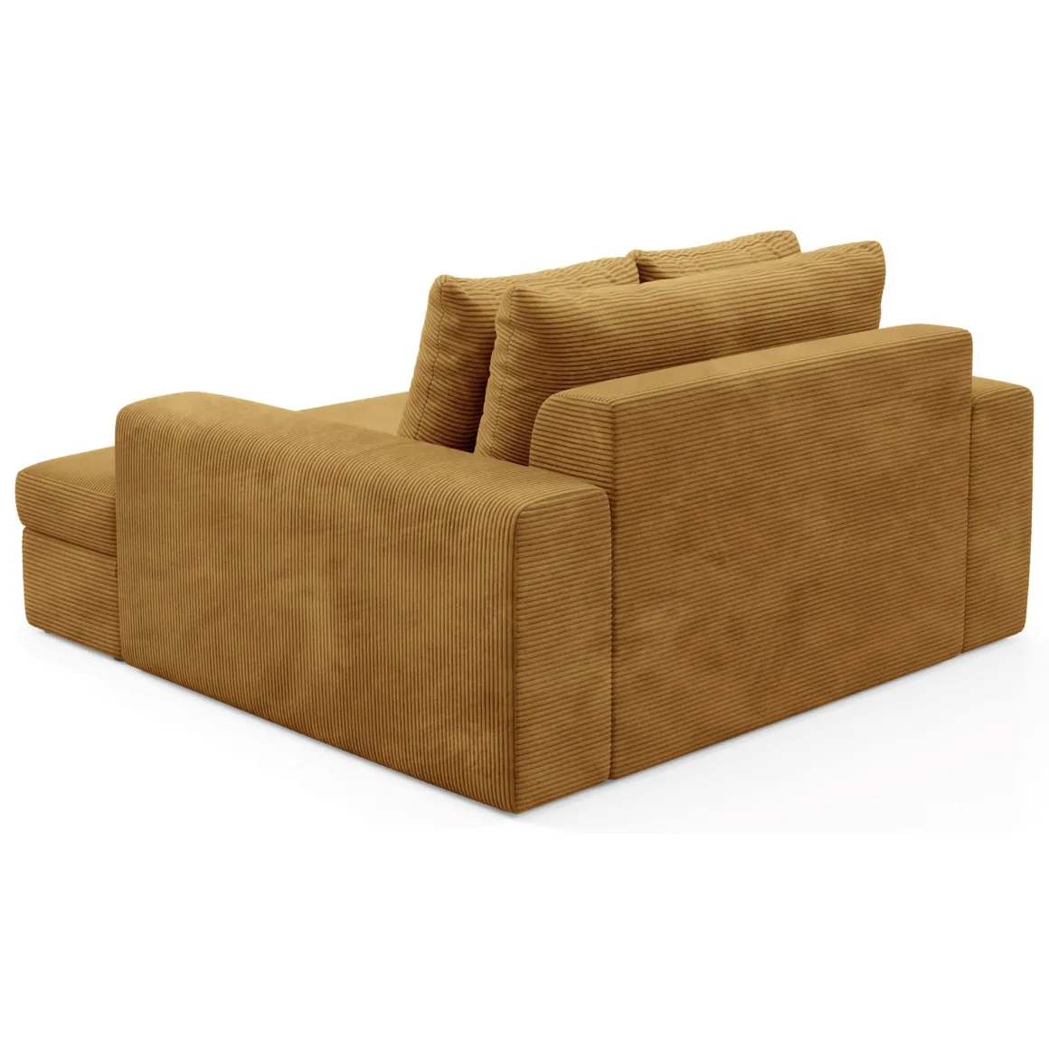 Divano Fisso 2 Posti Giallo Ocra Cuscini Sfoderabili Braccioli 162x167x86h cm, Posti a Sedere 2 - Comazzo