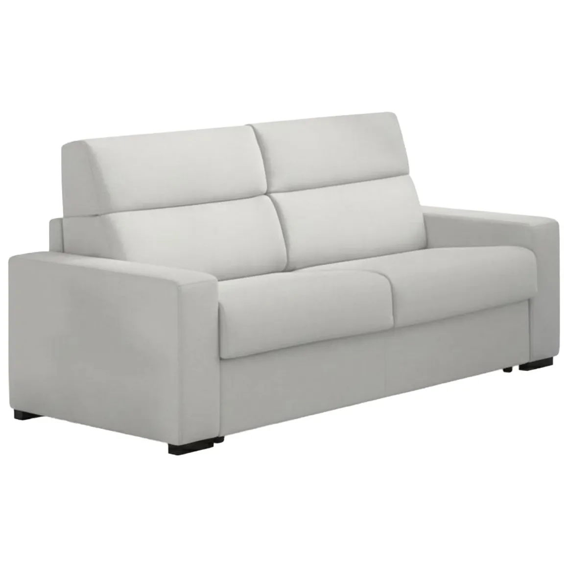 Divano Fisso 2 Posti Grigio Chiaro Sfoderabile Idrorepellente 180x95x100h cm, Lavabile Made in Italy - Vialfre