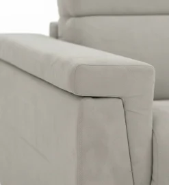 Divani Fissi 2 Posti > Dmora Divano Fisso 2 Posti Sfoderabile Idrorepellente 185x95x100h cm, Lavabile Made in Italy - Pisogne Grigio Chiaro