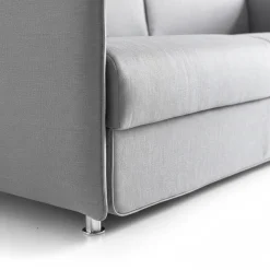 Divano Fisso 2 Posti Grigio Sfoderabile Idrorepellente 180x95x90h cm, Lavabile Made in Italy - Varedo