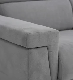 Divano Fisso 2 Posti Grigio Sfoderabile Idrorepellente 205x95x100h cm, Lavabile Made in Italy - Flaibano