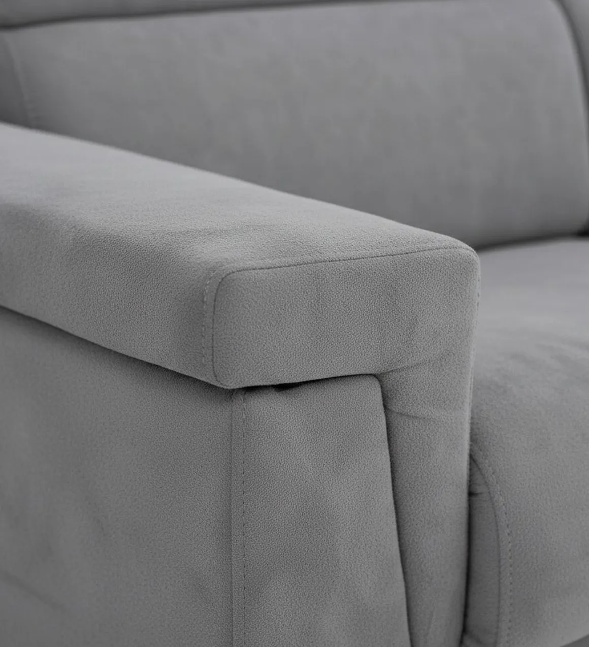 Divano Fisso 2 Posti Grigio Sfoderabile Idrorepellente 205x95x100h cm, Lavabile Made in Italy - Flaibano