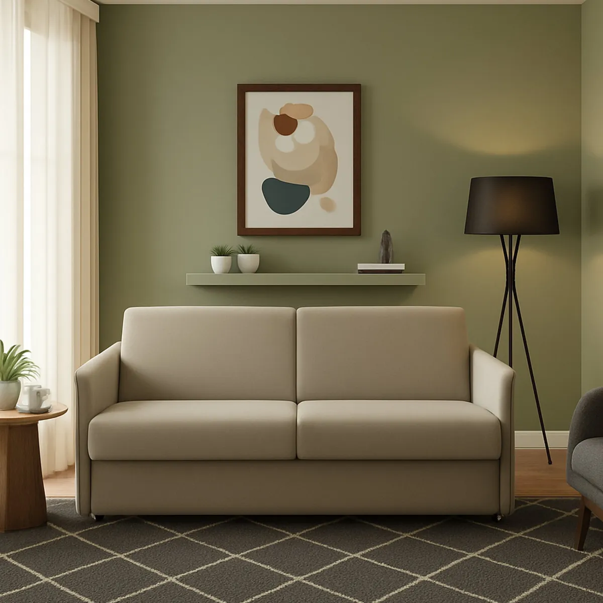 Divani Fissi 3 Posti > Dmora Divano Fisso 3 Posti Sfoderabile Lavabile 200x95 cm, Braccioli Made in Italy - Severo Grigio Tortora