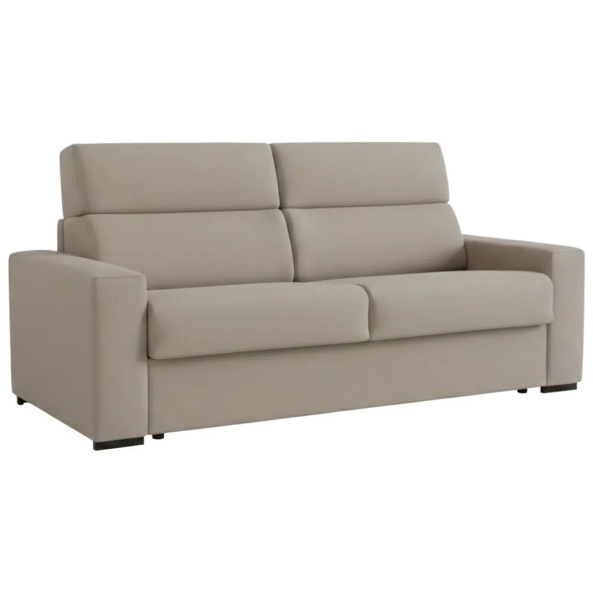 Divano Fisso 3 Posti Grigio Tortora Sfoderabile Lavabile 220x95 cm, Braccioli Made in Italy - Ozegna