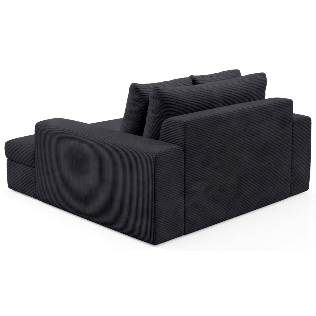 Divani Fissi 2 Posti > Dmora Divano Fisso 2 Posti Cuscini Sfoderabili Braccioli 162x167x86h cm, Posti a Sedere 2 - Comazzo Nero