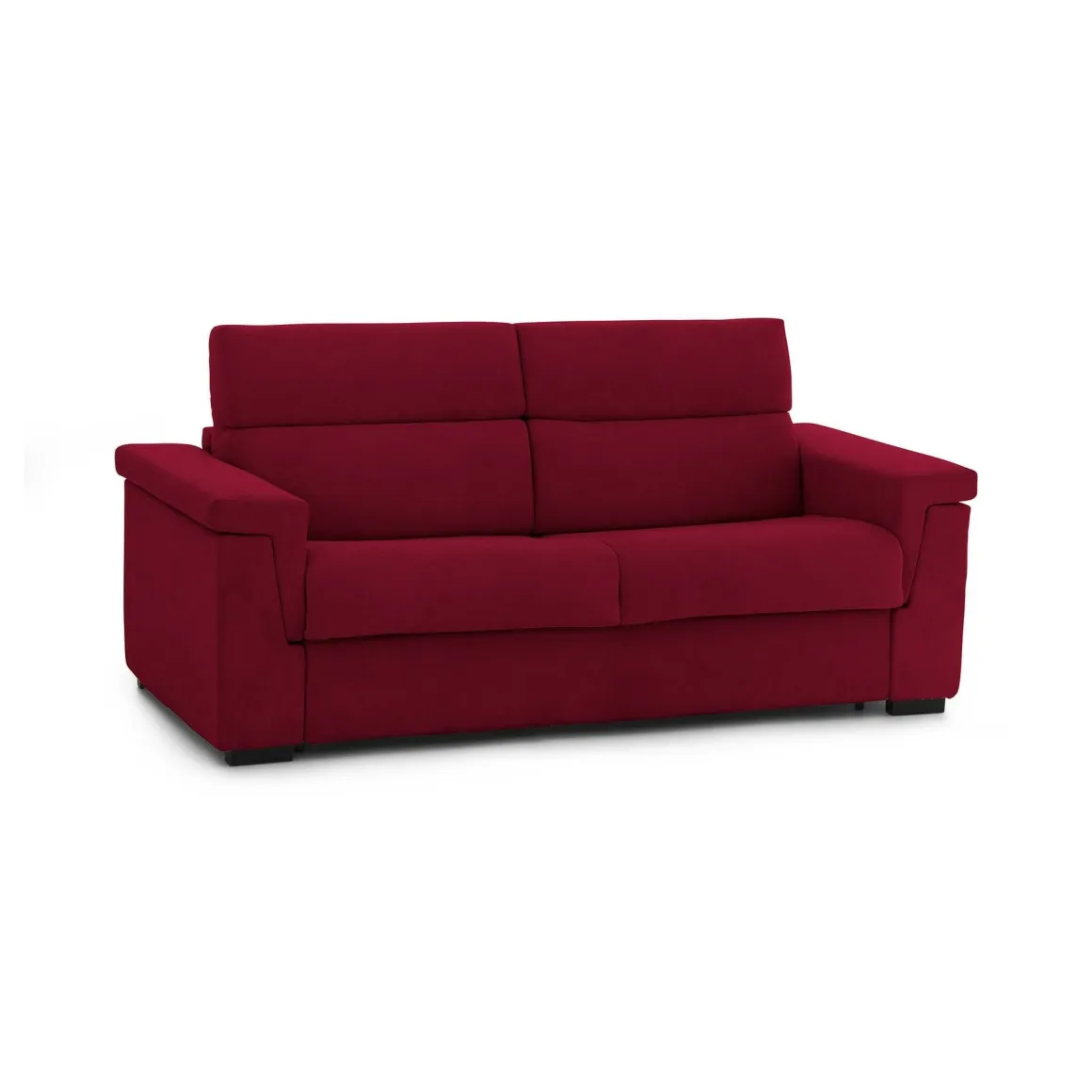 Divano Fisso 2 Posti Rosso Sfoderabile Idrorepellente 185x95x100h cm, Lavabile Made in Italy - Lapio