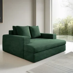Divani Fissi 2 Posti > Dmora Divano Fisso 2 Posti Cuscini Sfoderabili Braccioli 162x167x86h cm, Posti a Sedere 2 - Comazzo Verde