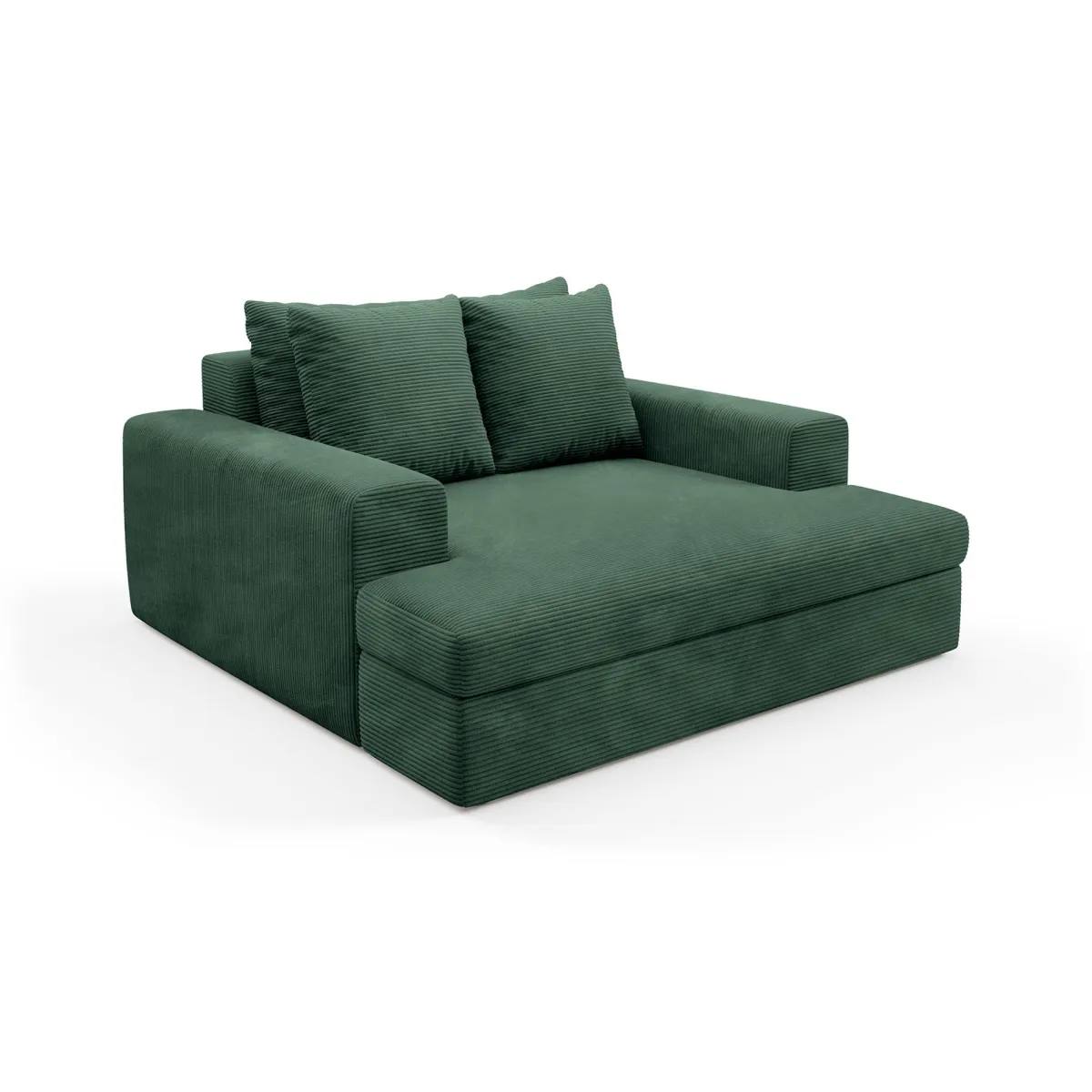 Divani Fissi 2 Posti > Dmora Divano Fisso 2 Posti Cuscini Sfoderabili Braccioli 162x167x86h cm, Posti a Sedere 2 - Comazzo Verde