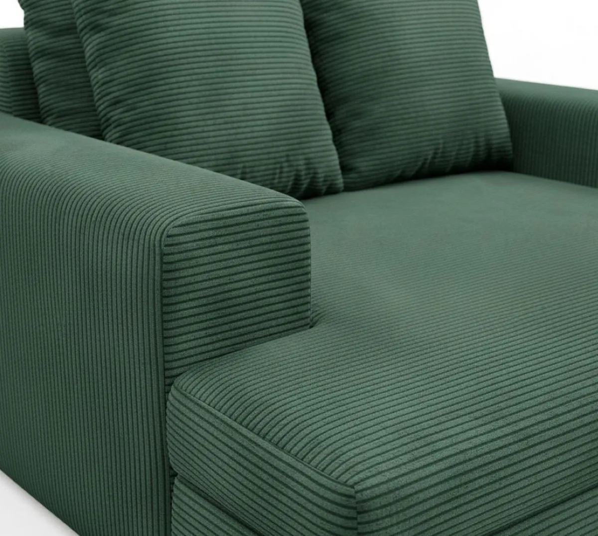 Divani Fissi 2 Posti > Dmora Divano Fisso 2 Posti Cuscini Sfoderabili Braccioli 162x167x86h cm, Posti a Sedere 2 - Comazzo Verde