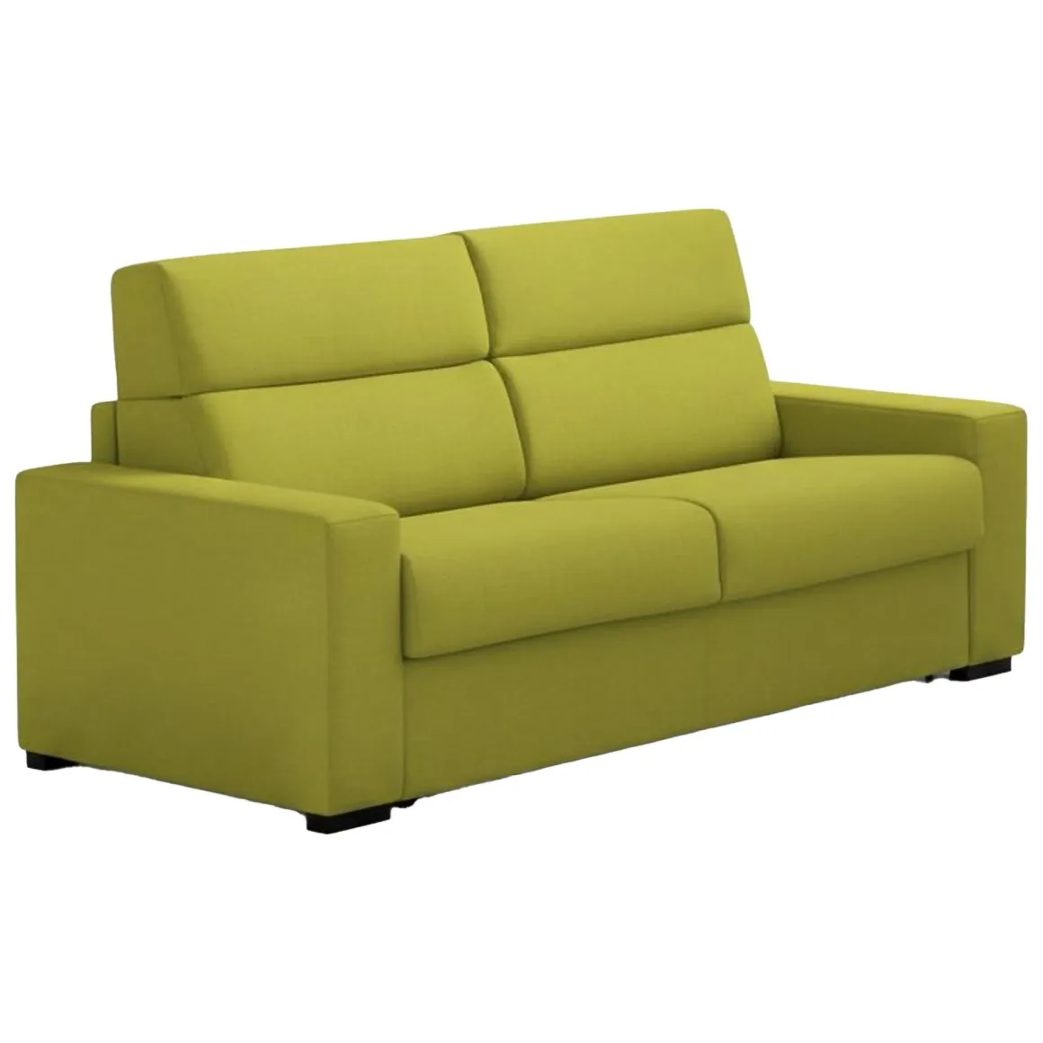 Divano Fisso 2 Posti Verde Sfoderabile Idrorepellente 180x95x100h cm, Lavabile Made in Italy - Vialfre