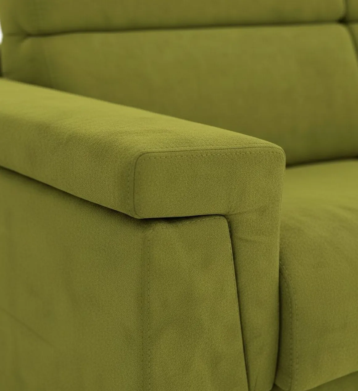 Divano Fisso 2 Posti Verde Sfoderabile Idrorepellente 185x95x100h cm, Lavabile Made in Italy - Lapio