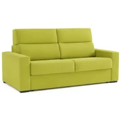 Divano Fisso 3 Posti Verde Sfoderabile Lavabile 220x95 cm, Braccioli Made in Italy - Ozegna