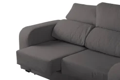 Divani Fissi 2 Posti > Dmora Divano in legno e metallo rivestito in tessuto nero e oro 148x84x68h cm - Gupta Oro, Nero