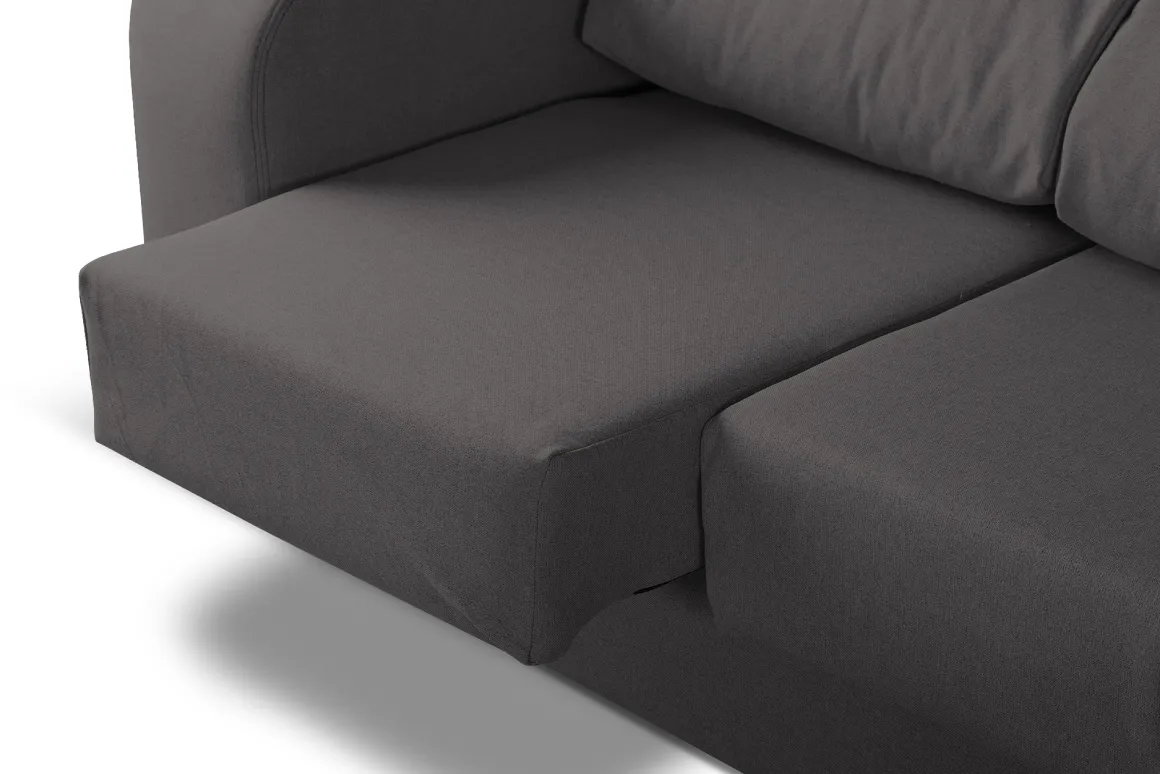 Divani Fissi 2 Posti > Dmora Divano in legno e metallo rivestito in tessuto nero e oro 148x84x68h cm - Gupta Oro, Nero