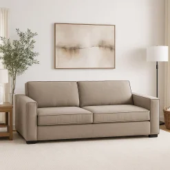 Divani Fissi 2 Posti|Salotto > Dmora Divano lavabile tortora 180x95x90h cm - Ayramah Grigio Tortora