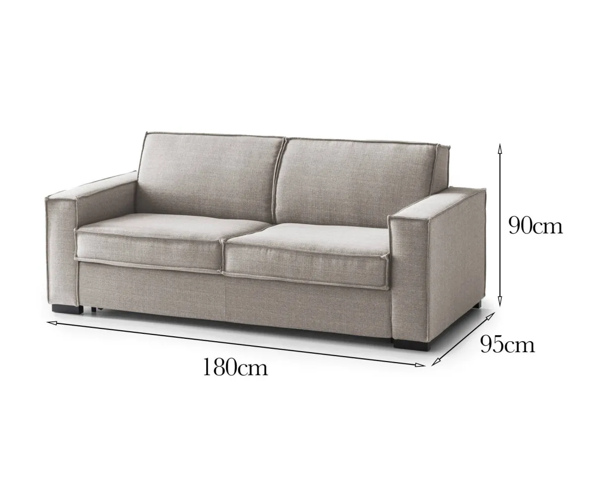 Divani Fissi 2 Posti|Salotto > Dmora Divano lavabile tortora 180x95x90h cm - Ayramah Grigio Tortora