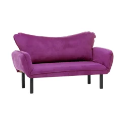 Divano letto alla francese viola 140x65cm - Mindulle