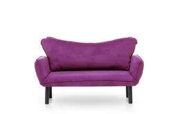 Divano letto alla francese viola 140x65cm - Mindulle