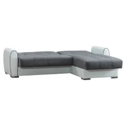 Divano letto angolare bianco e grigio 246x160cm - Argos