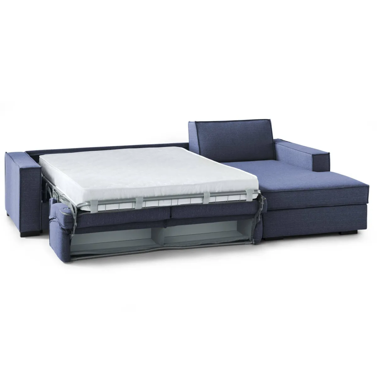 Divani Letto Con Penisola|Salotto > Dmora Divano letto angolare 260x95cm - Afar Blu