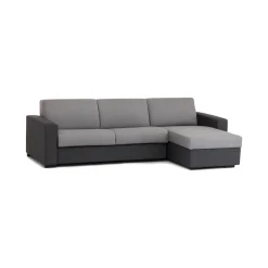 Divano letto angolare grigio e antracite 280x95cm - Aika
